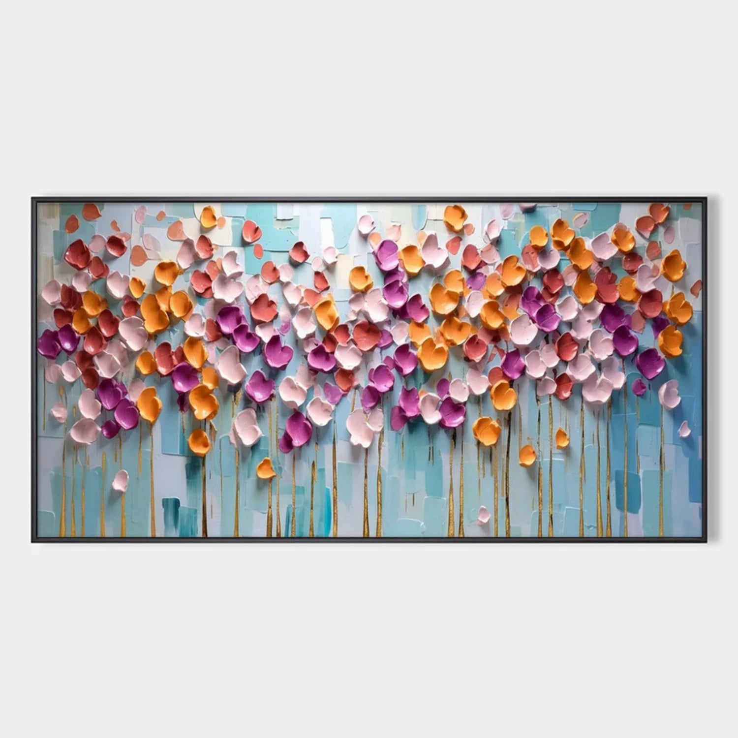 Colorful Abstract Textured Painting Canvas #AT099