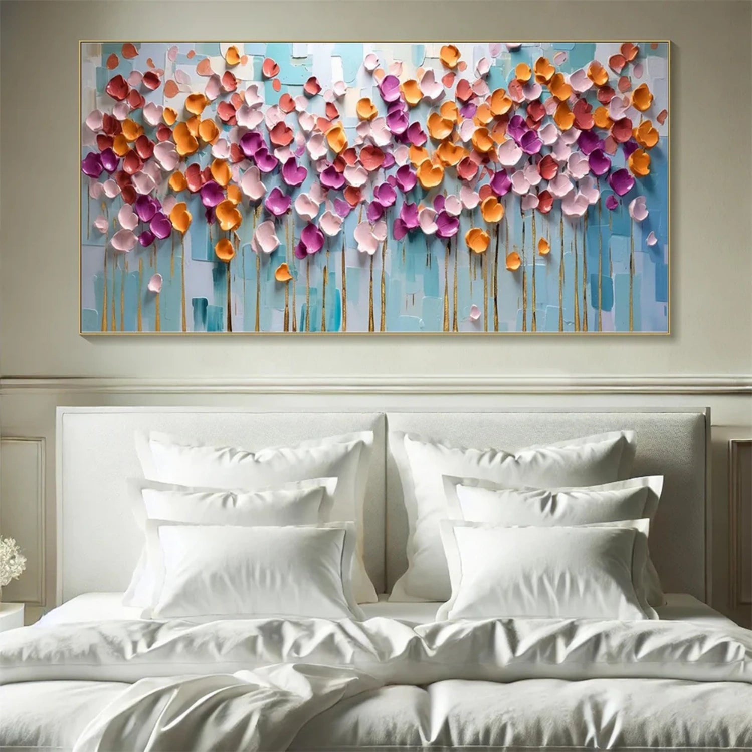 Colorful Abstract Textured Painting Canvas #AT099