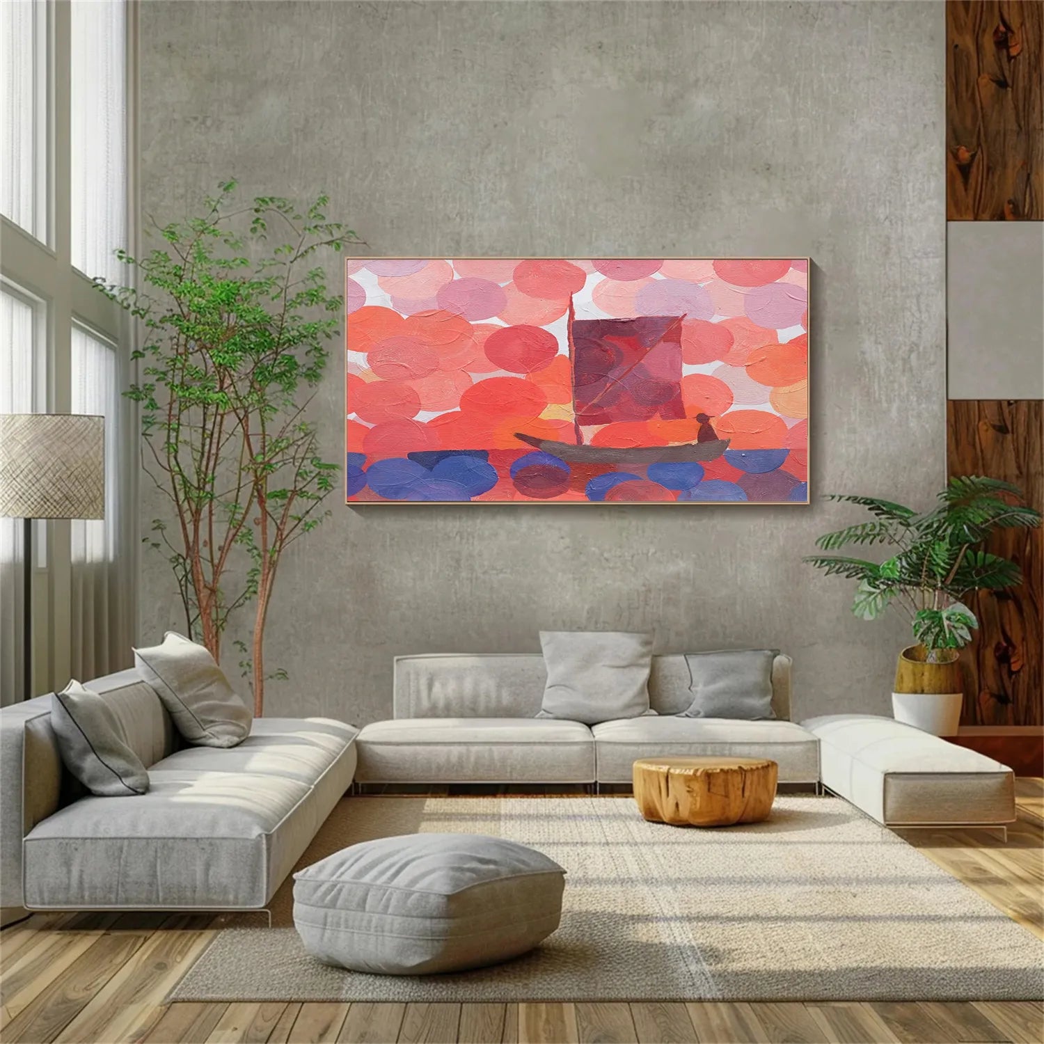 Colorful Abstract Textured Painting Canvas #AT058