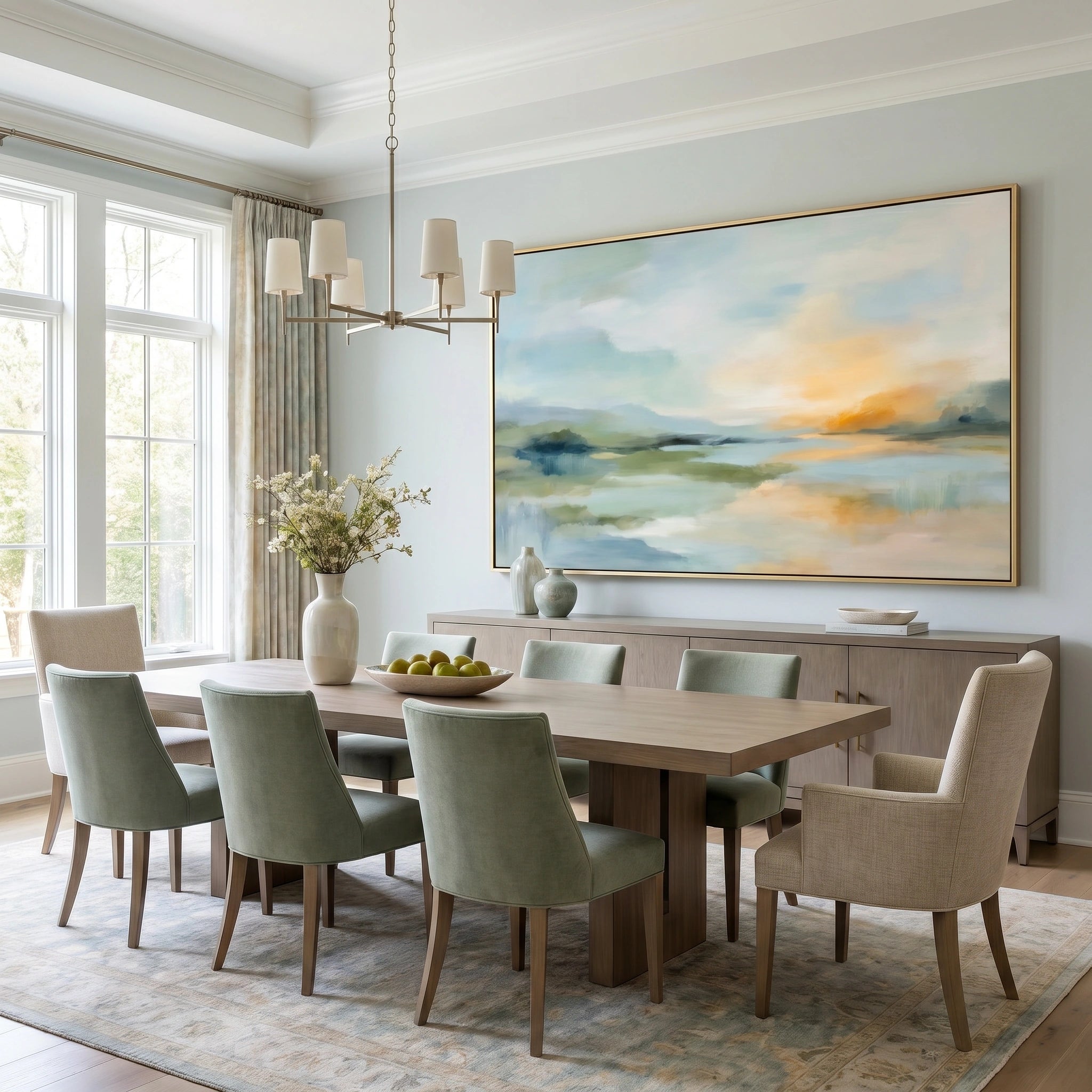 Ocean And Sky Abstract Wall Art #OS157