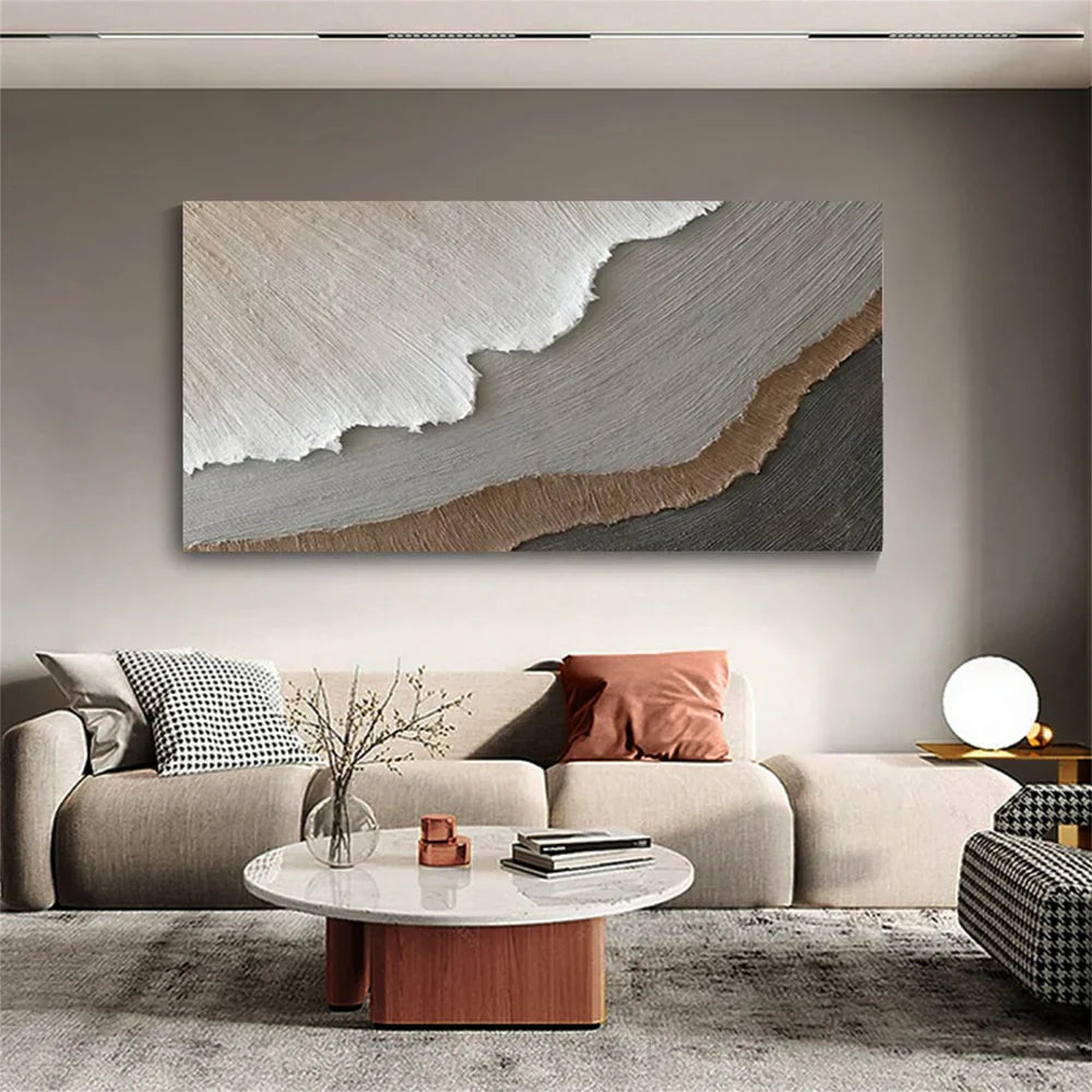 Ocean And Sky Textured Painting Canvas #OS024