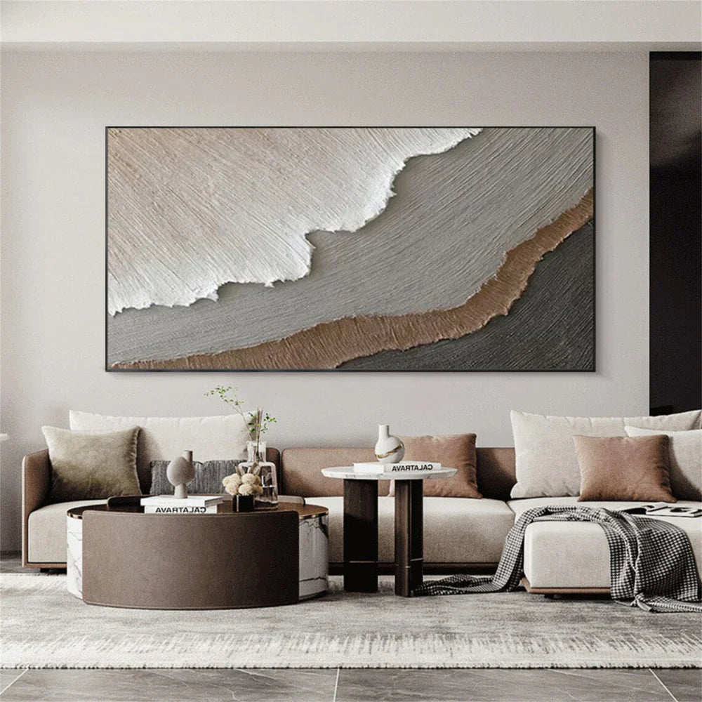 Ocean And Sky Textured Painting Canvas #OS024