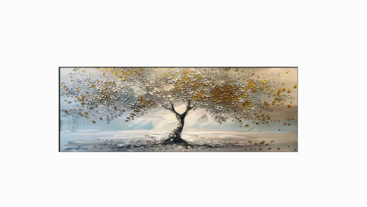 #CL Custom Order in size 30"X84" (75X213cm) Horizontal/Gold Frame #TP042