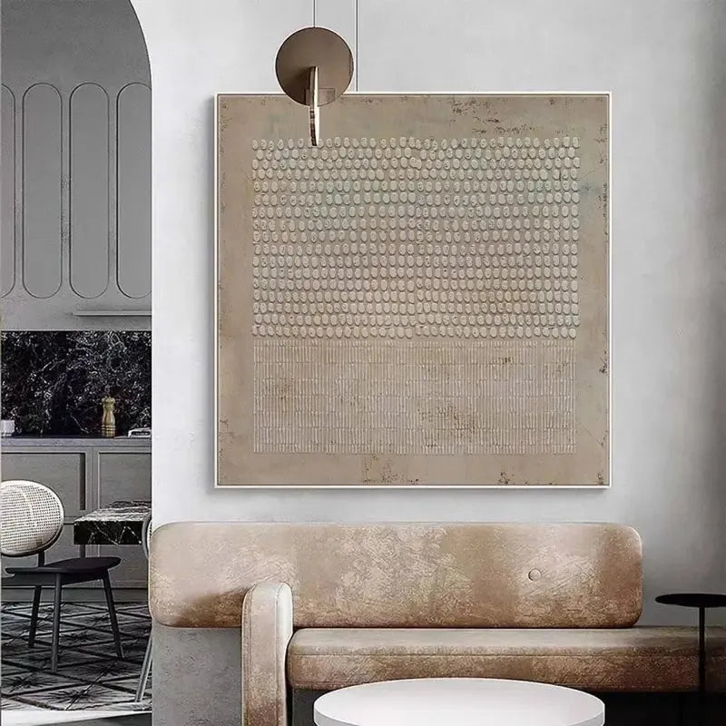Beige Wabi Sabi Texture Canvas Art #WS010