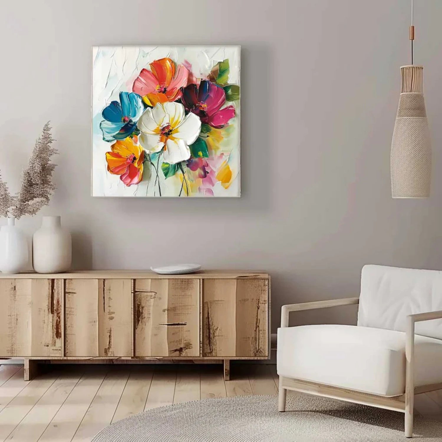 Flower Textured Painting Canvas #FP071