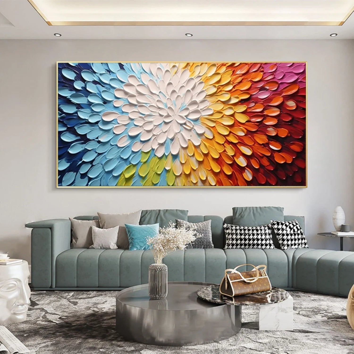 Colorful Abstract Textured  Wall Art #AT106