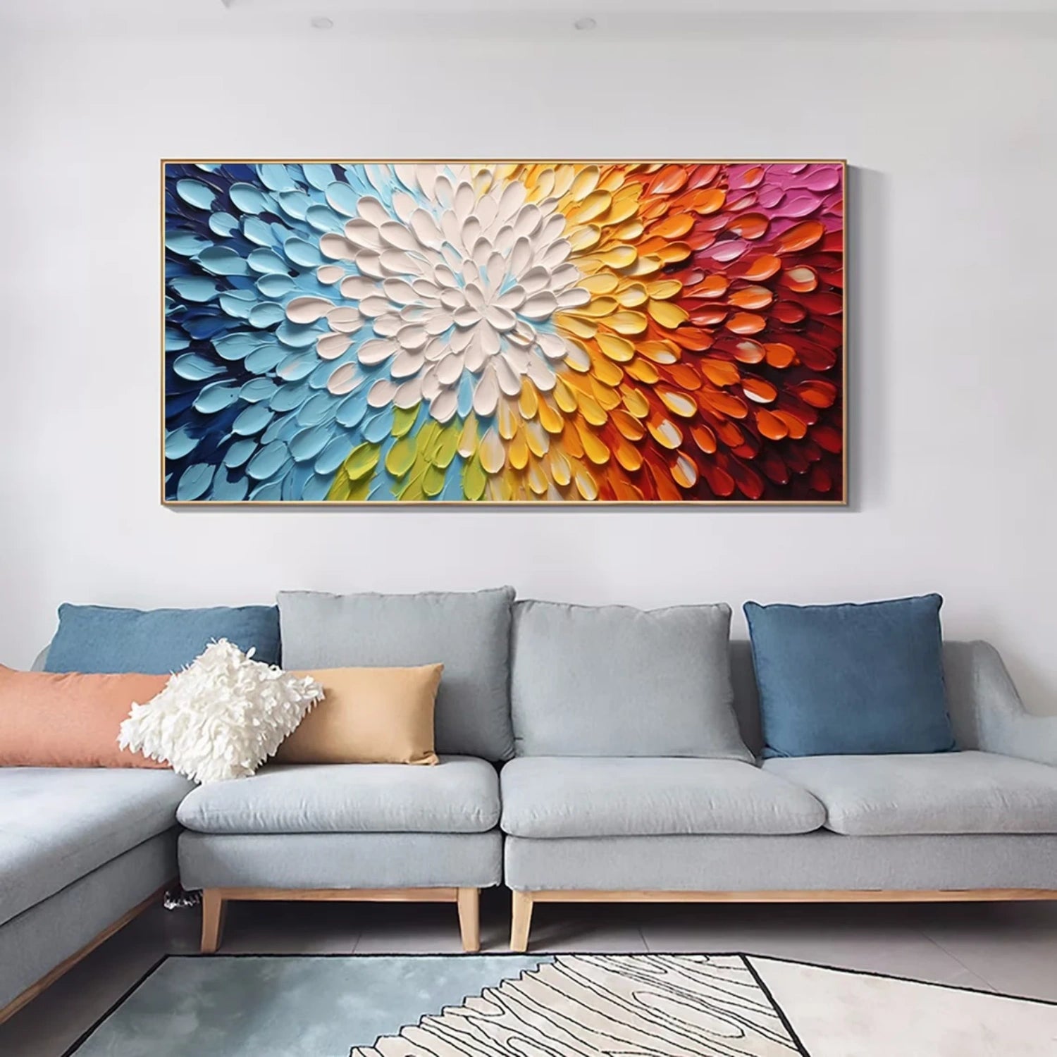 Colorful Abstract Textured  Wall Art #AT106