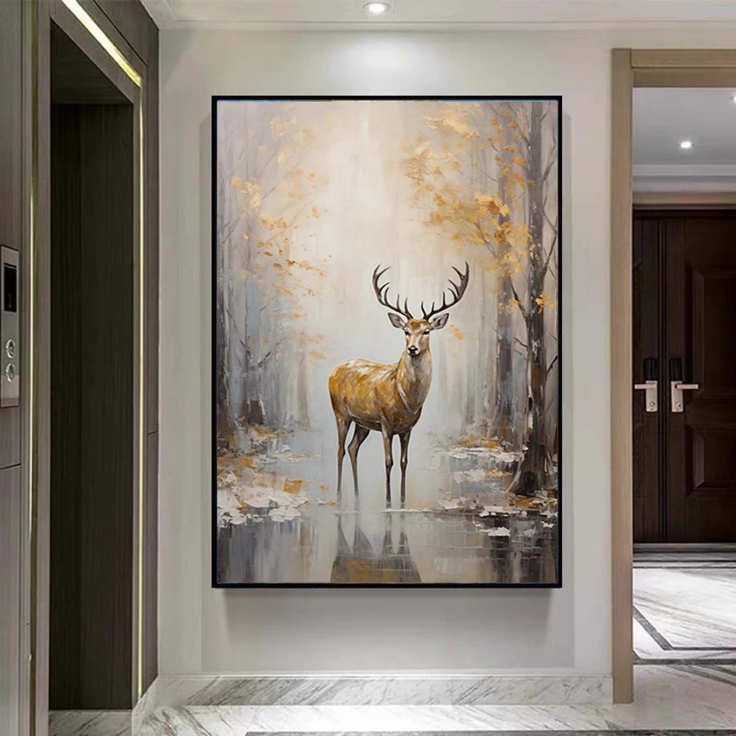 Abstract Animal Cervus nippon Wall Art #AC047