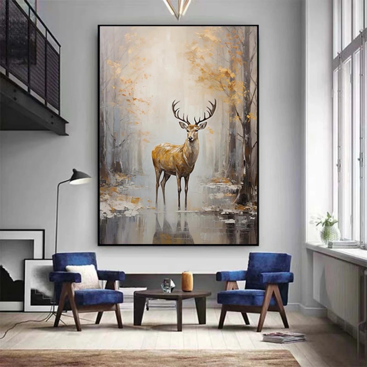 Abstract Animal Cervus nippon Wall Art #AC047