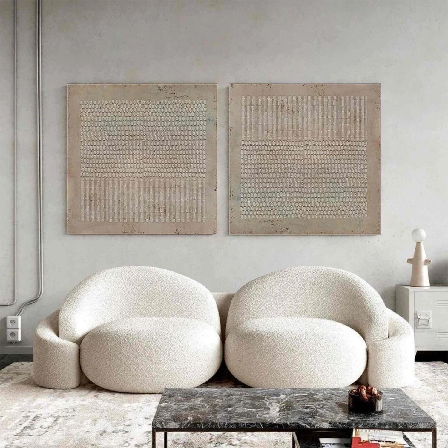 Wabi Sabi Textured Canvas Art Set of 2 #WS056