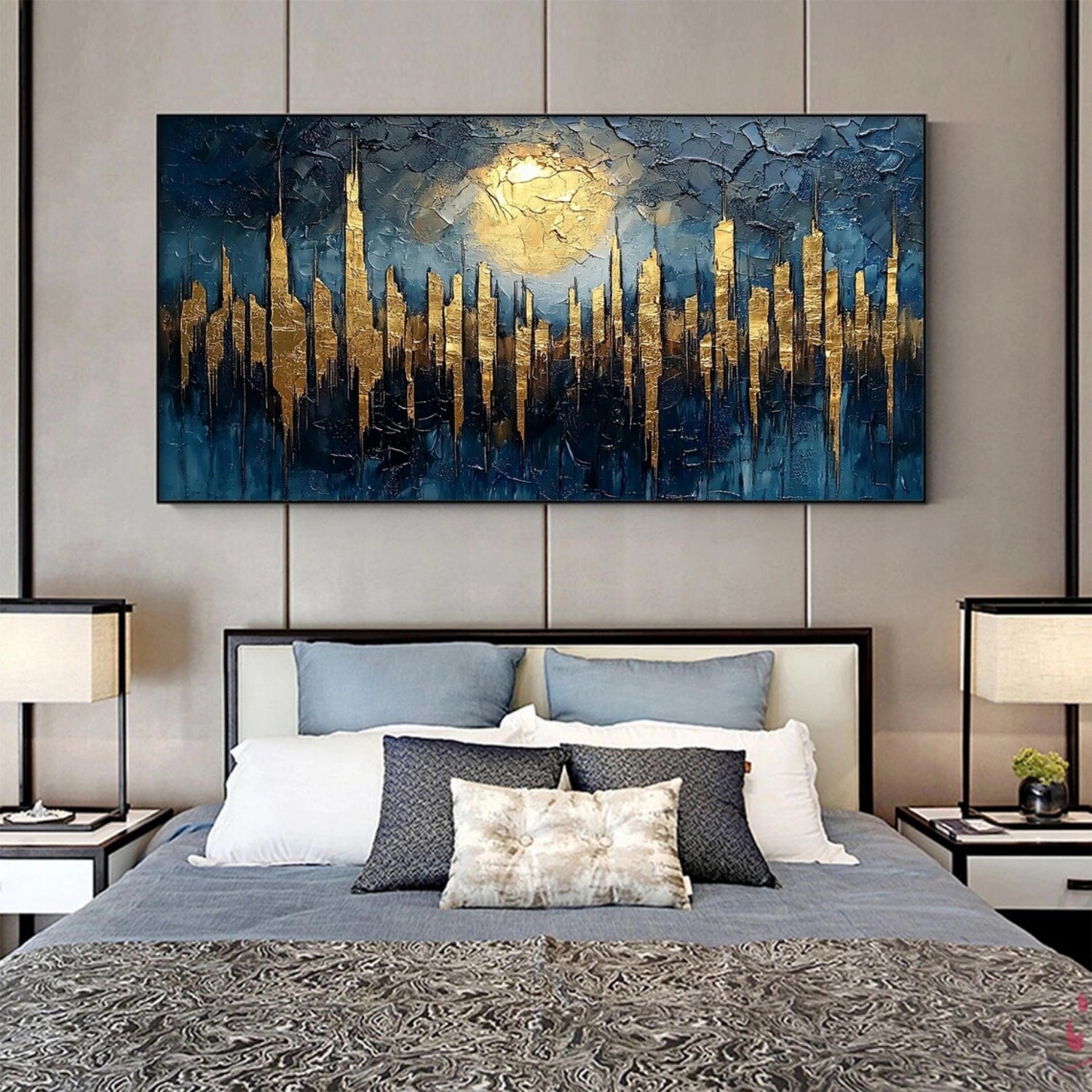 Abstract Textured Painting Canvas #AT096