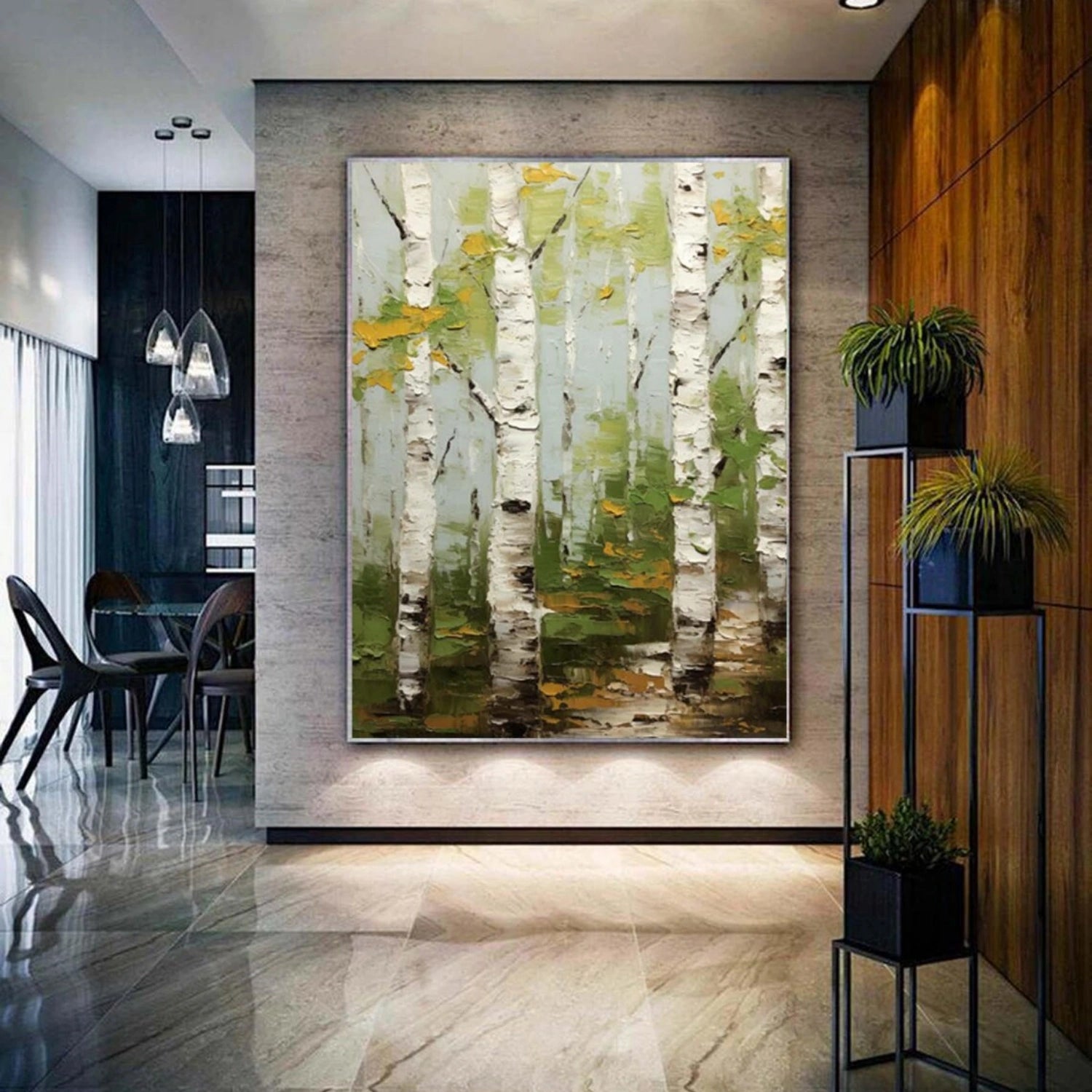 Tree Abstract Textured Wall Art #TP039