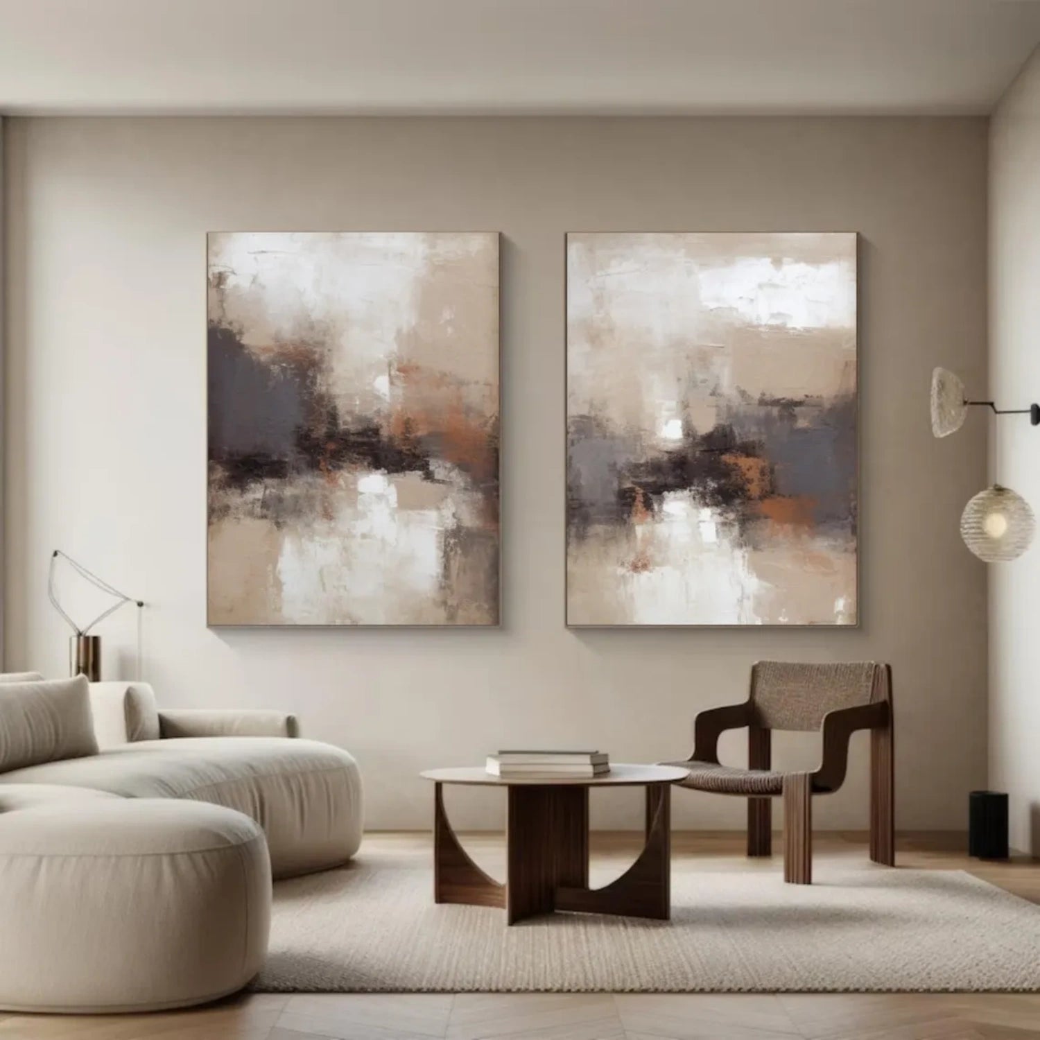 Abstract Canvas Wall Art Set of 2 #AP235