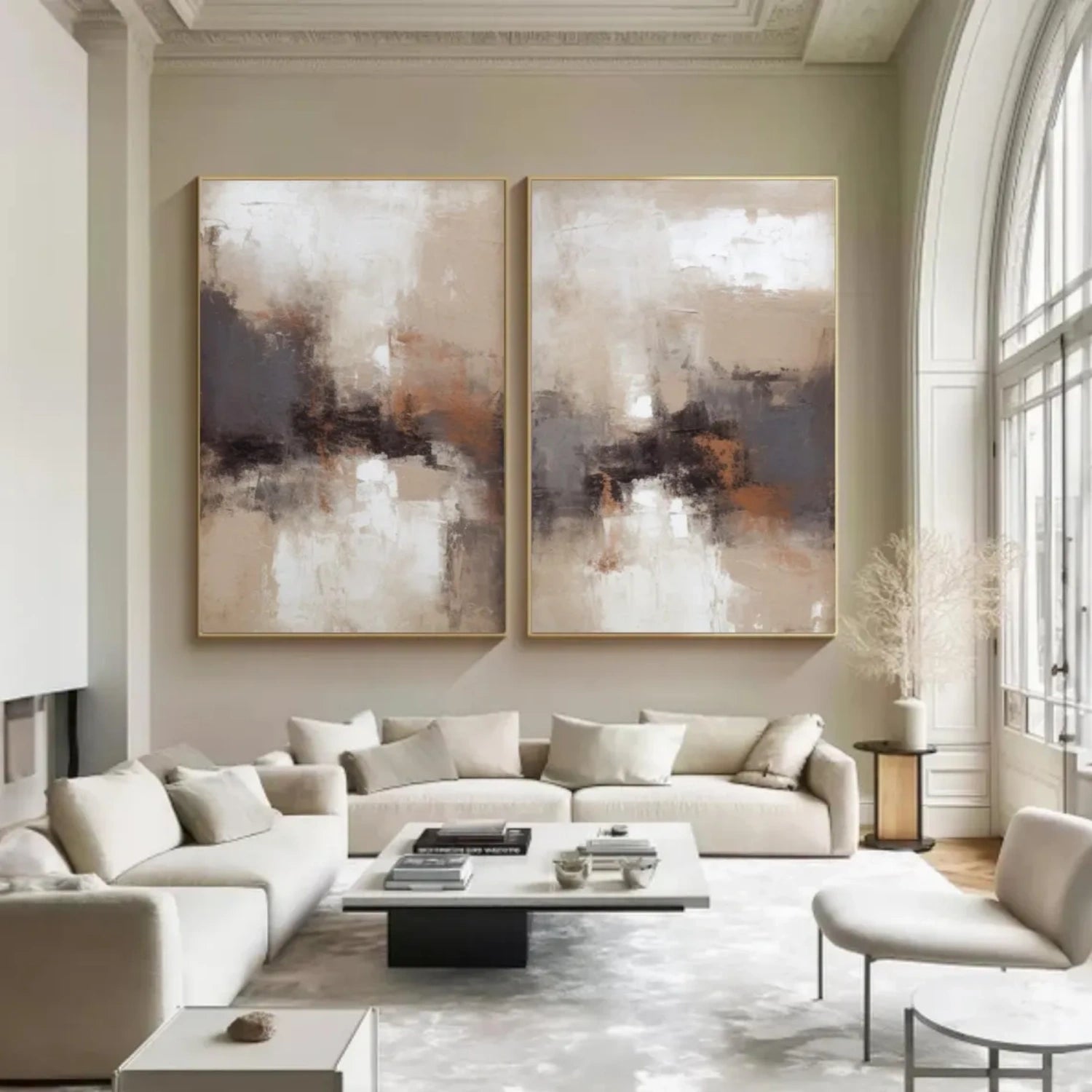 Abstract Canvas Wall Art Set of 2 #AP235
