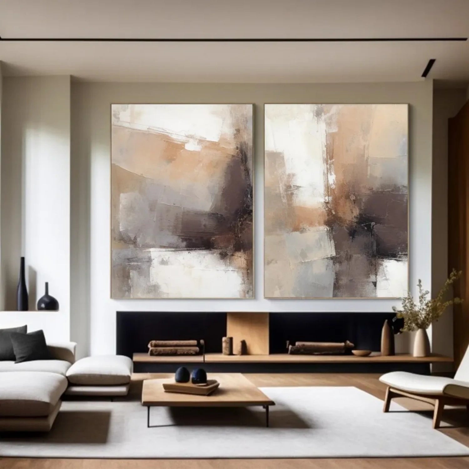 Abstract Canvas Wall Art Set of 2 #AP234