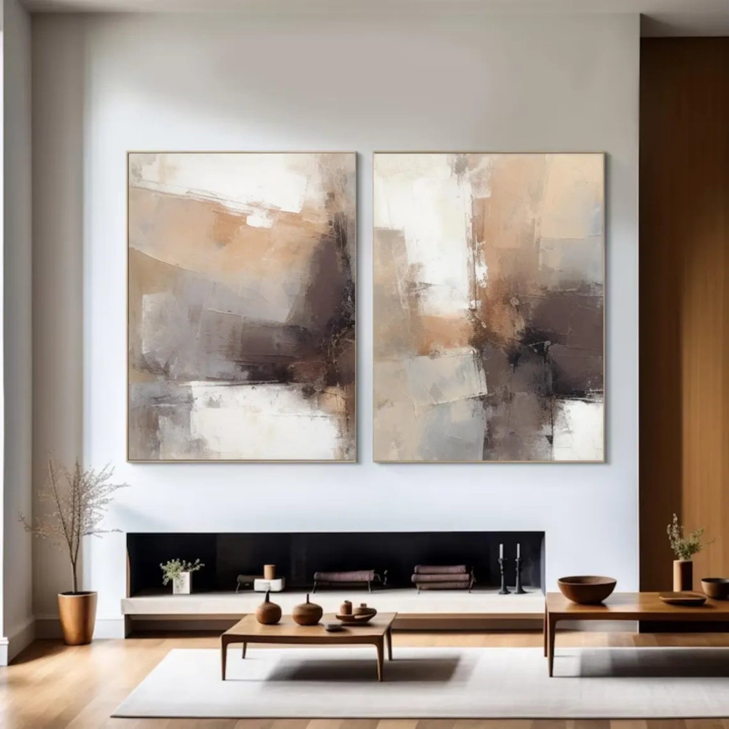 Abstract Canvas Wall Art Set of 2 #AP234