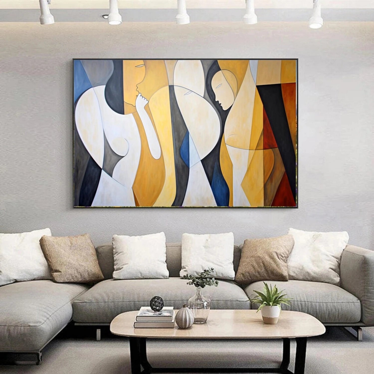 Abstract Portrait Canvas Art #AE016