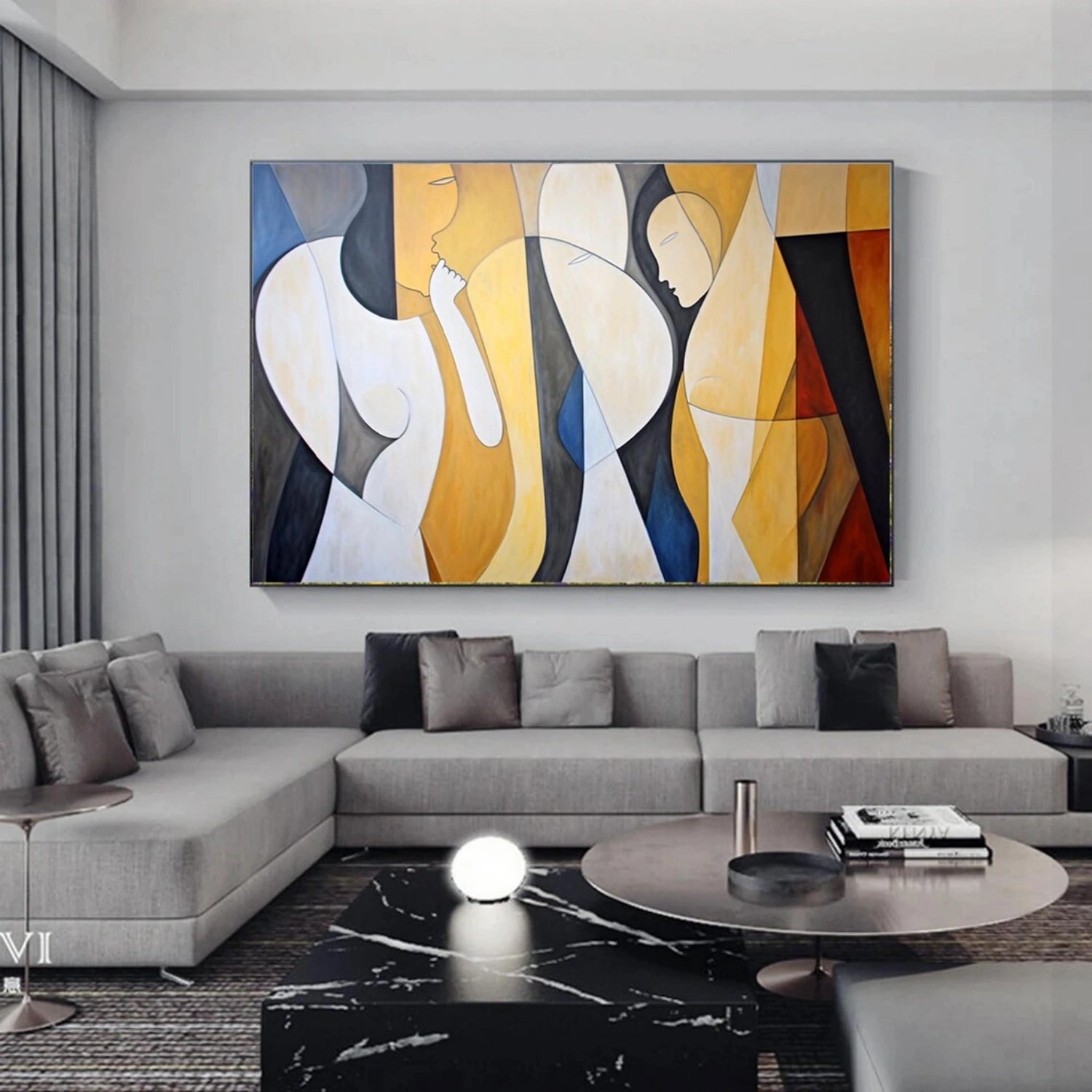 Abstract Portrait Canvas Art #AE016