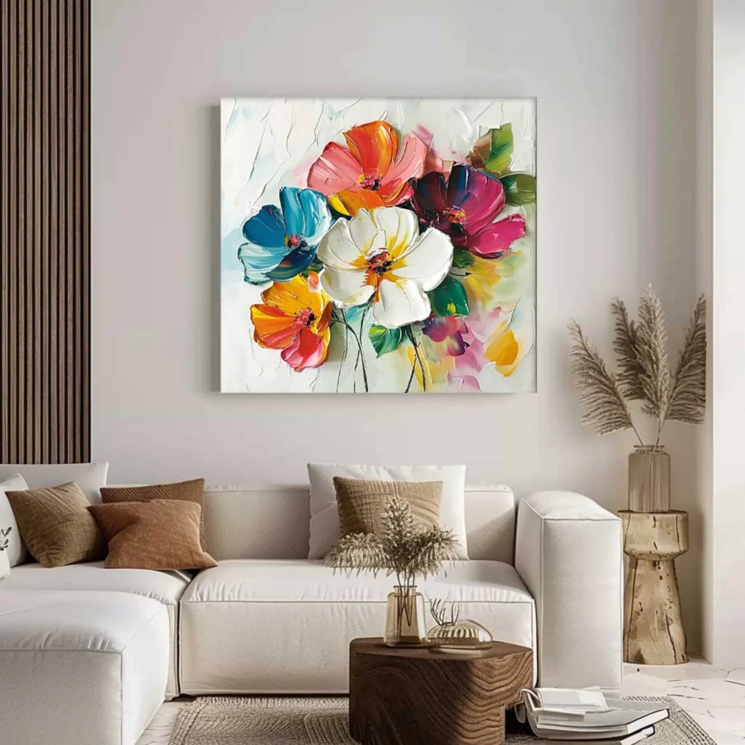 Flower Textured Painting Canvas #FP071